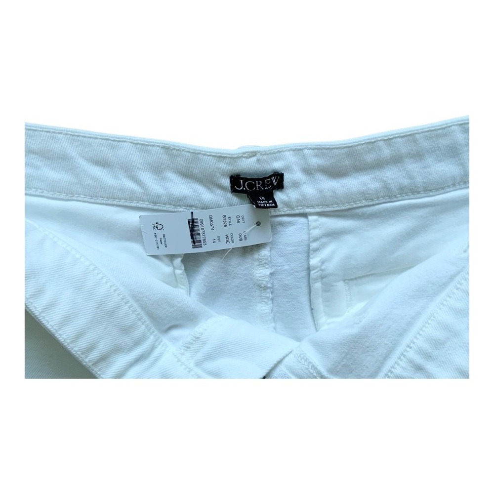 NWT J.Crew Patch-Pocket Denim Short in White Sz 14 BY325 - Picture 6 of 8